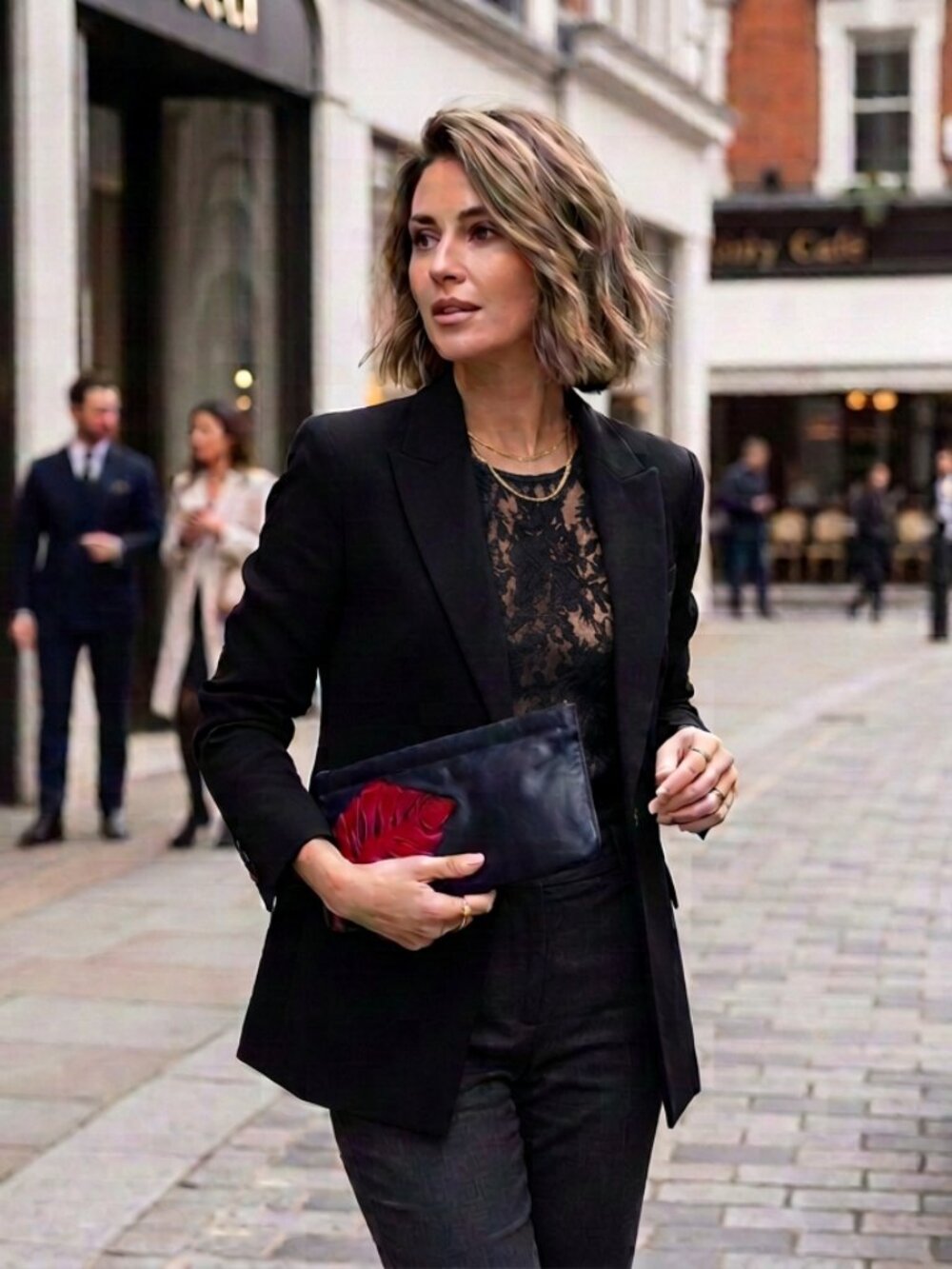 Black Leather Clutch